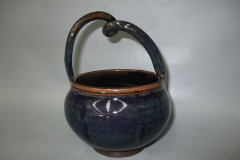Dark Brown Twisted Handle Basket
