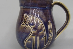 Rutile Carved Happy Cat Mug