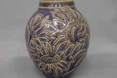 Rutile Carved Sunflower Vase